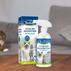 Bactador Enzymreiniger zur effektiven Neutralisierung von Katzenurin. Ein sauberer Haushalt für dich und deine Katze.