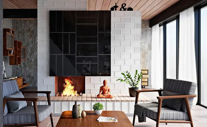 Kamin im Wohnzimmer - Ideen für Stil & Gemütlichkeit