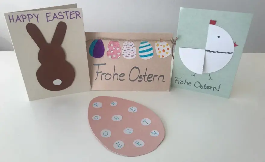 Einfache Osterkarten basteln - Schnell & persönlich