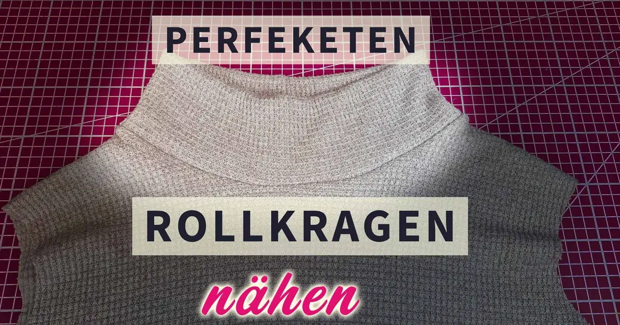 Perfekter Rollkragen zum Nähen. Hier gibt es ein kostenloses Schnittmuster für deinen neuen Lieblingspulli!